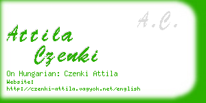 attila czenki business card